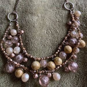 Pearl/bead 2 layer necklace